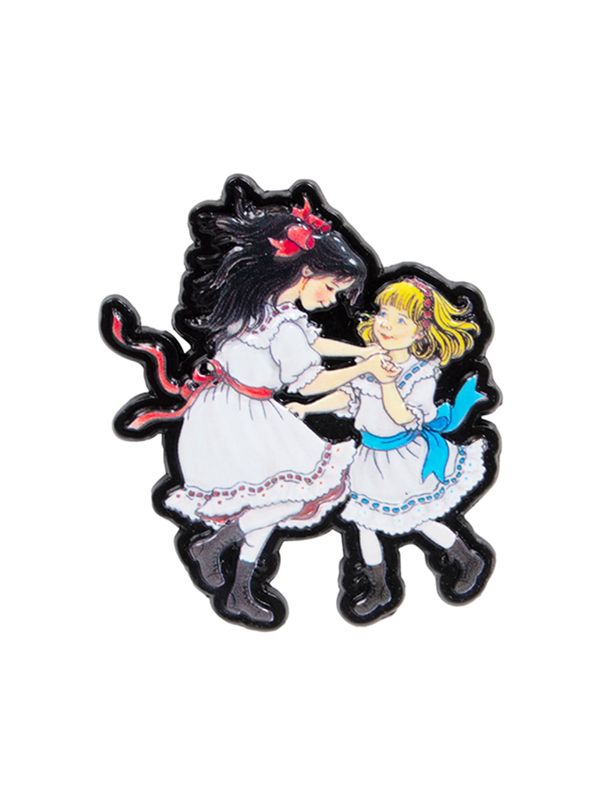Magnet Madicken (Mardie) dancing 6x5 cm- white