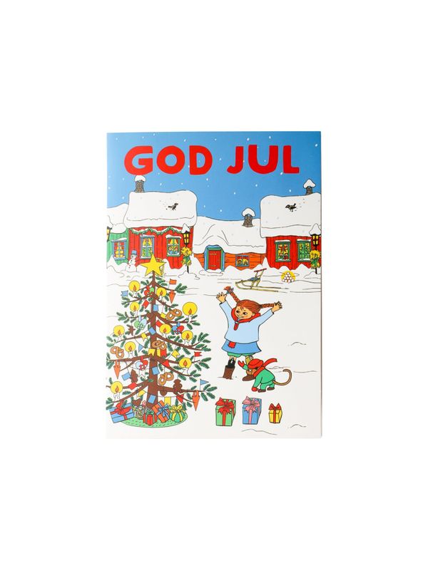 Christmas card Pippi Longstocking