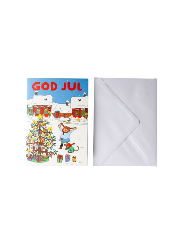 Christmas card Pippi Longstocking