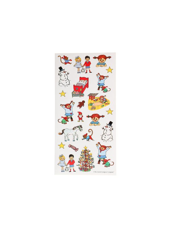 Christmas stickers Pippi Longstocking