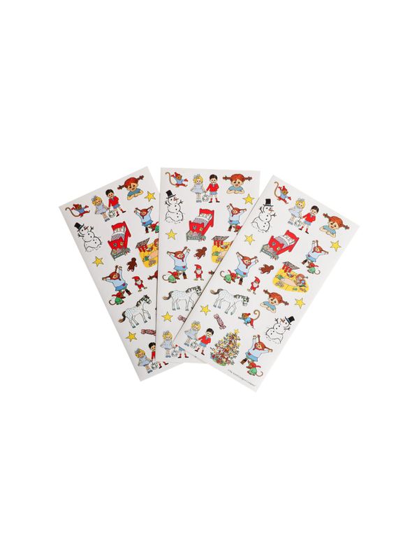 Christmas stickers Pippi Longstocking
