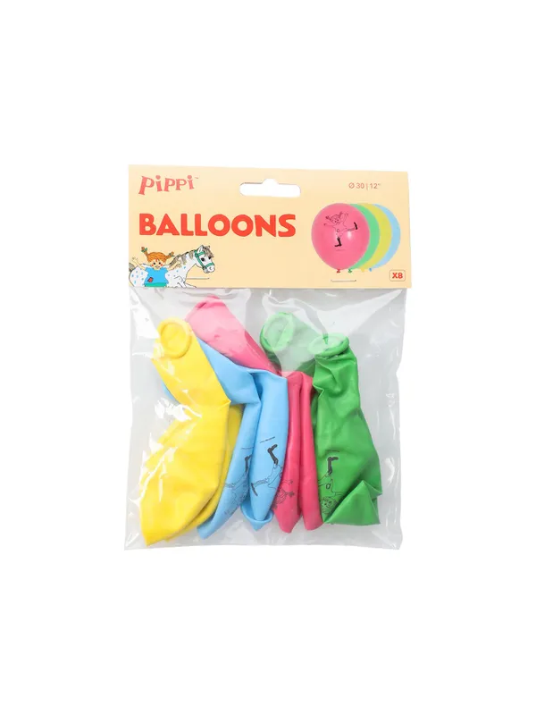Pippi Langstrumpf Ballons - 8er-Pack