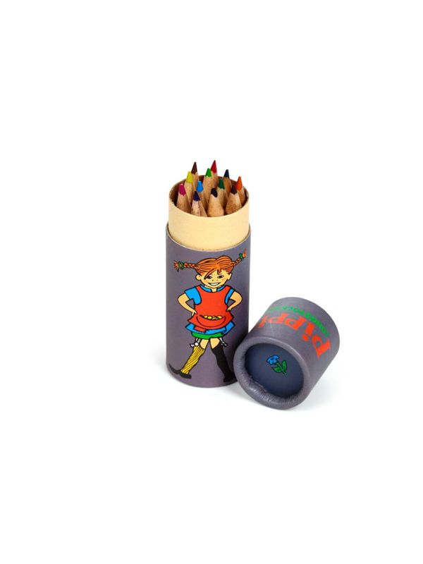 Pippi Longstocking Pencil Tube - 12 Colouring Pencils