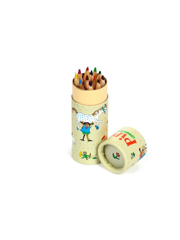 Pippi Longstocking Pencil Tube - 12 Colouring Pencils