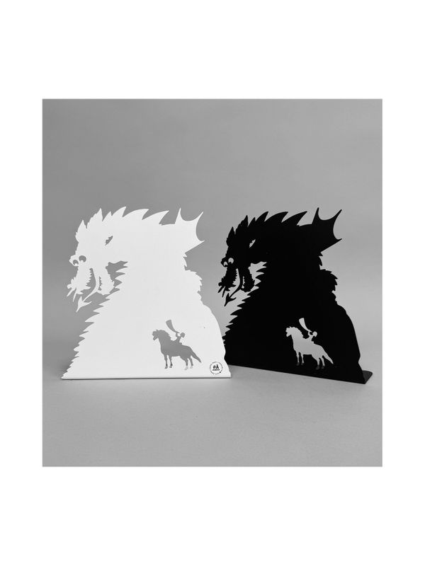 Brüder Löwenherz Metall-Silhouette - Weiß