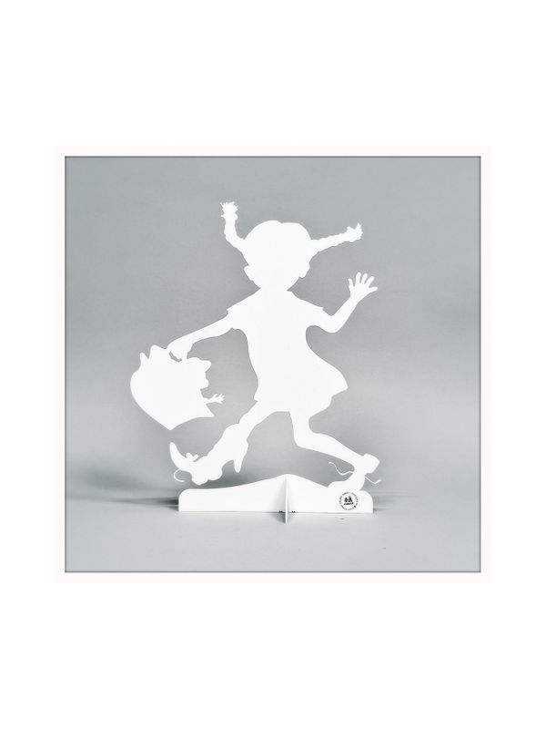 Pippi Longstocking Metal Silhouette – White