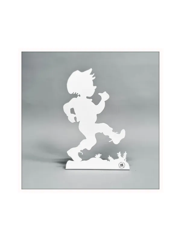 Michel aus Lönneberga Metall-Silhouette - Weiß