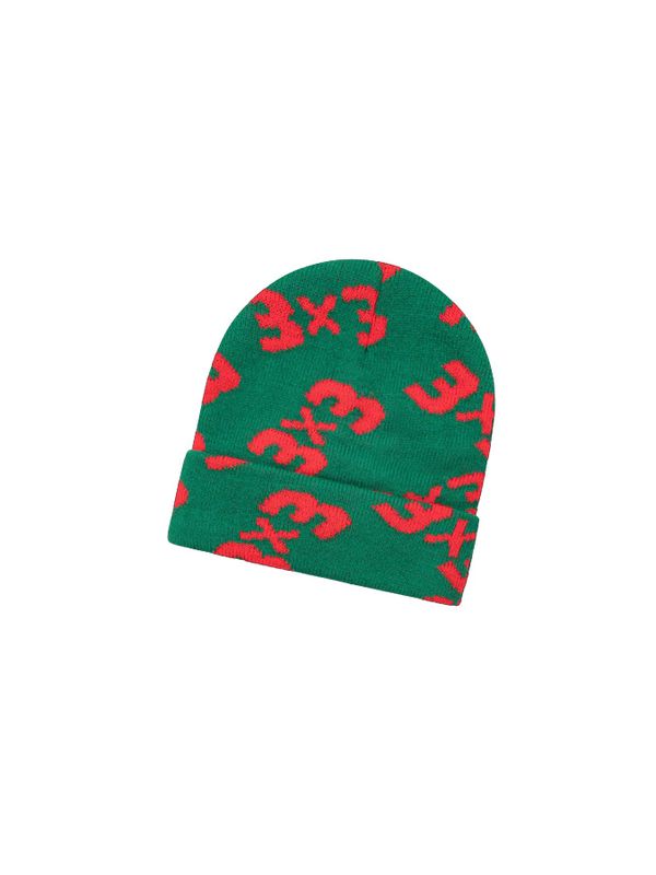 Pippi Langstrumpf Mütze 3 x 3 - Grün