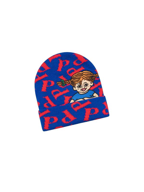 Pippi Longstocking beanie "P" - Blue