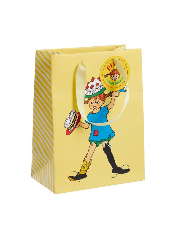 Pippi Langstrumpf Geschenktüte Gelb – Mittel