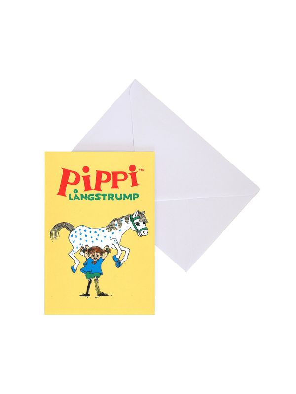 Pippi Långstrump och Lilla Gubben Dubbelt Kort  – 11,5 x 17cm
