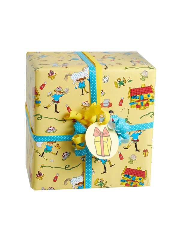 Wrapping Paper Pippi Longstocking Double-Sided 200x70cm - yellow