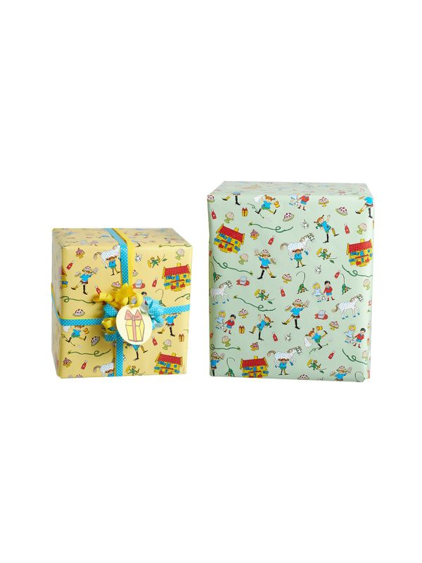 Wrapping Paper Pippi Longstocking Double-Sided 200x70cm - yellow