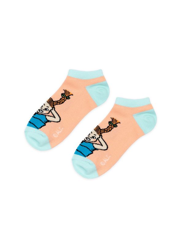Ankle Socks Pippi Upside Down Women - Apricot