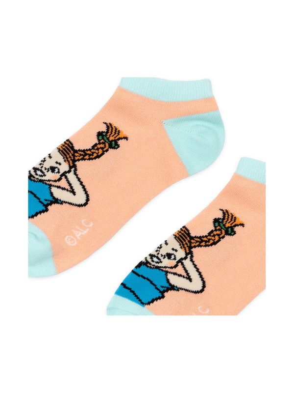 Ankle Socks Pippi Upside Down Women - Apricot