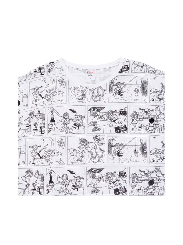 Pippi Langstrumpf & Freunde T-Shirt Weiß – Erwachsene