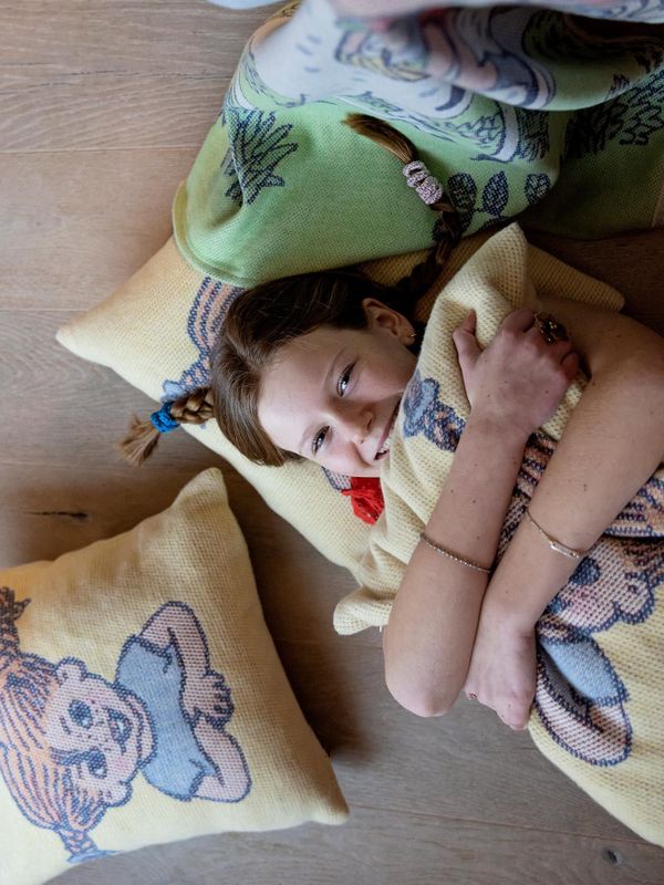 Pippi Longstocking Cushion Cover 40x40 cm – Yellow