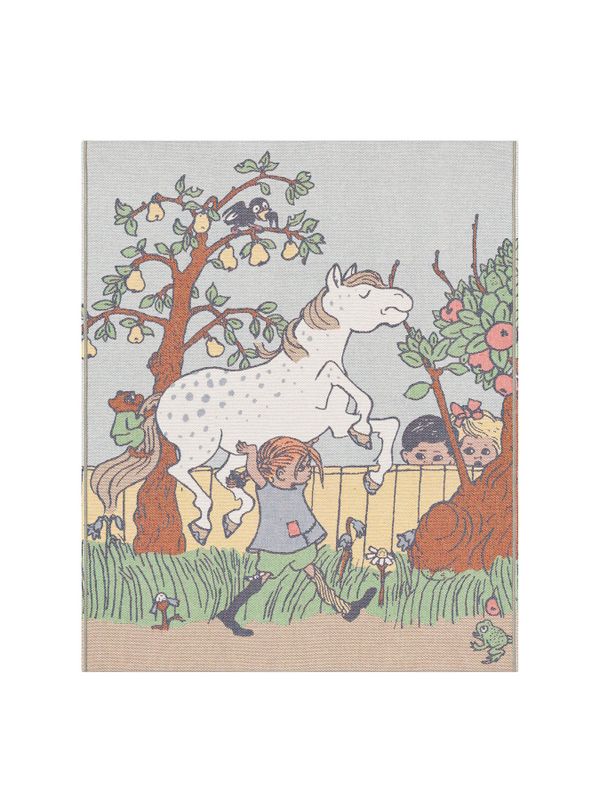 Filt Pippi och Lilla Gubben 140x170 cm – Multifärgad