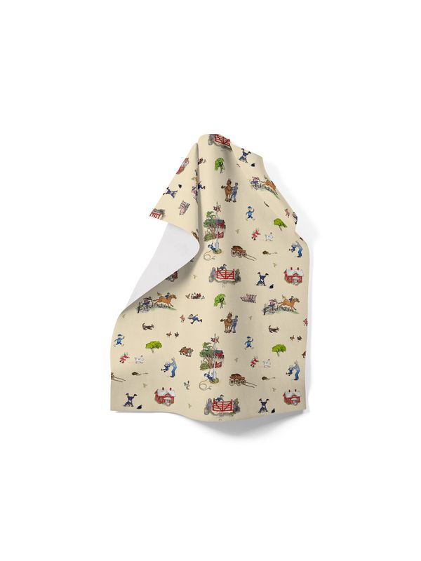 Kitchen towel Emil in Lönneberga - Beige