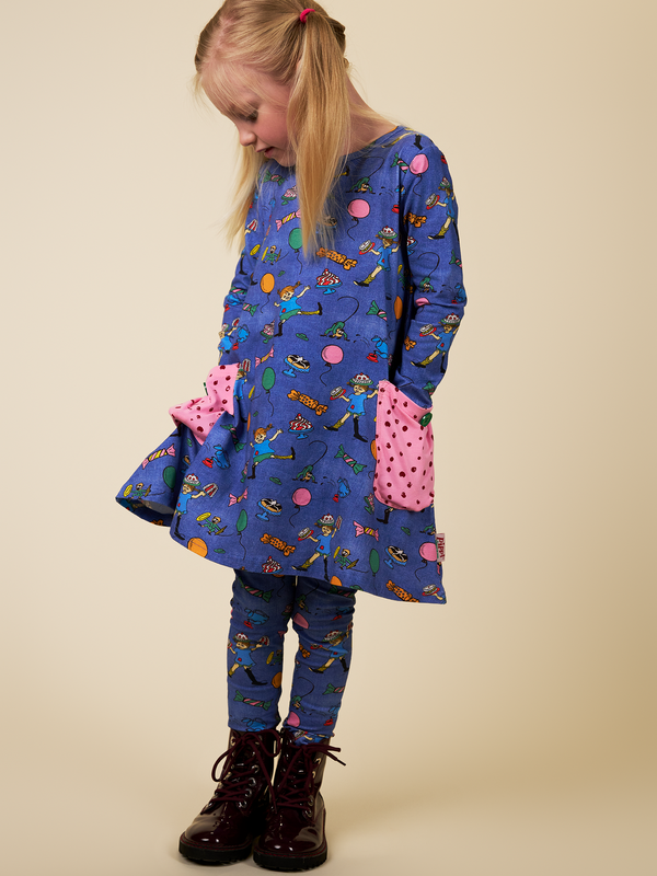 Pippi Longstocking dress - denimblue