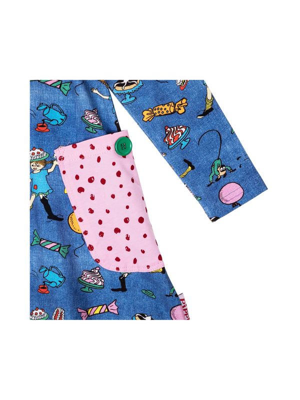 Pippi Longstocking dress - denimblue
