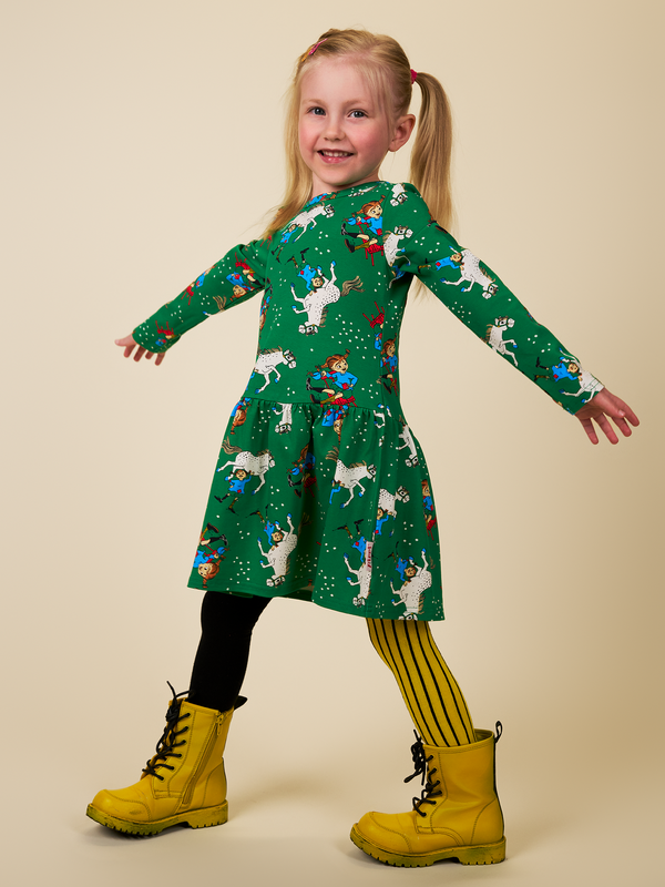 Pippi Langstrumpf Kleid - Grün