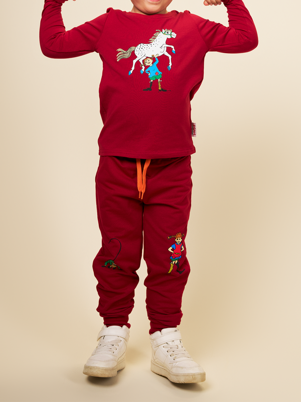 Pippi Langstrumpf Sweathose - Rot