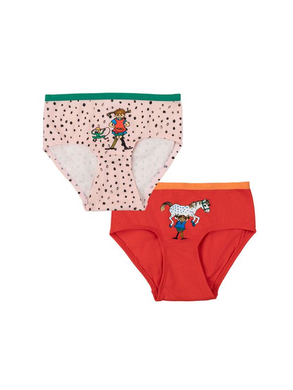 Pippi Langstrumpf Kinderslips 2er-Pack - Rosa/Rot