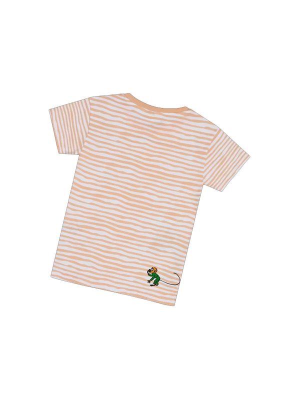 Pippi Langstrumpf T-Shirt Streifen - Orange/Weiß