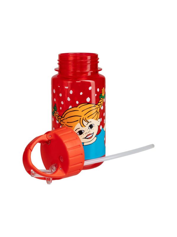 Waterbottle Pippi Longstocking Dots 3,5 dl - Red