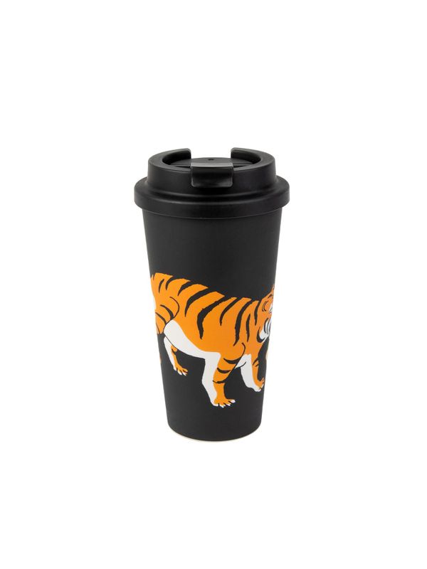 Take-Away Mug Pippi and Tiger 450 ml - Black