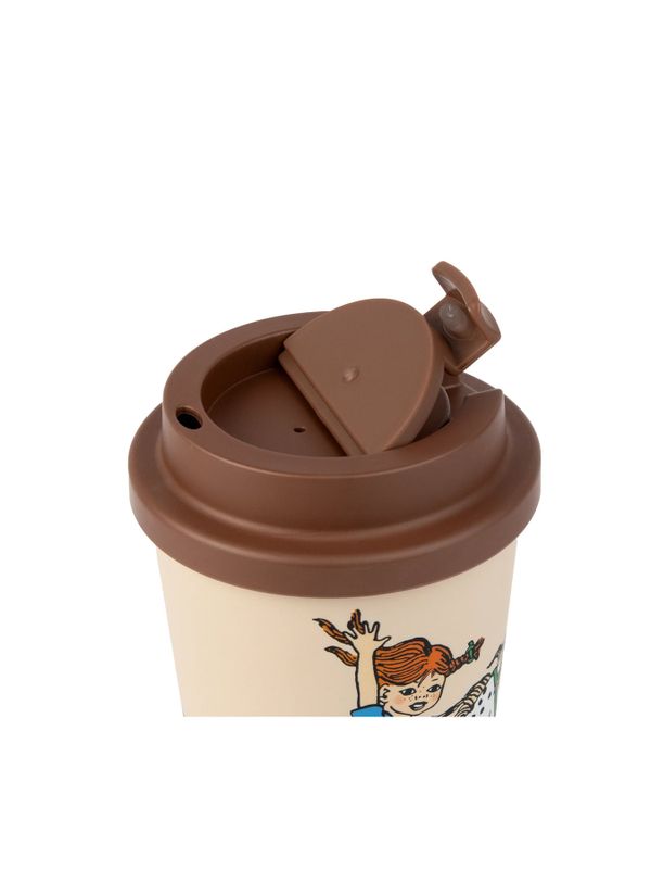 Take-Away Mug Pippi and Her Horse - Beige