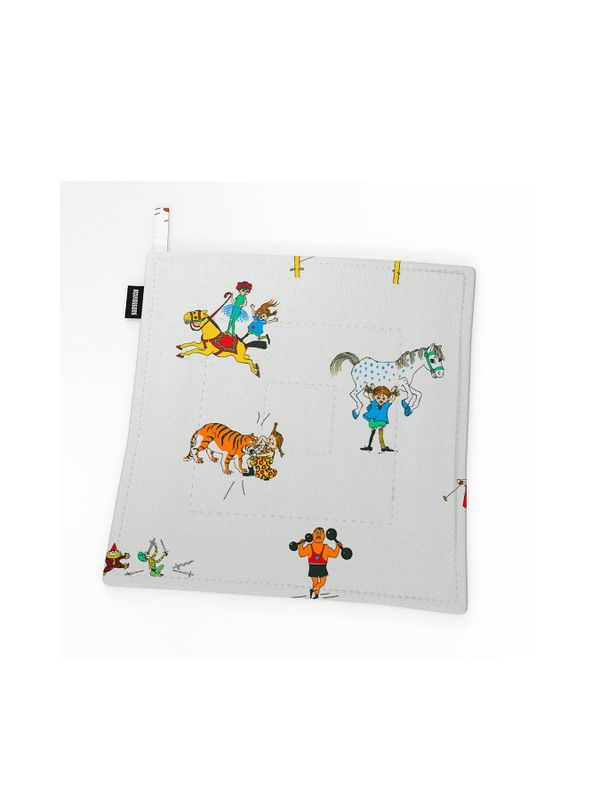 Pot holder Pippi Longstocking at circus - White