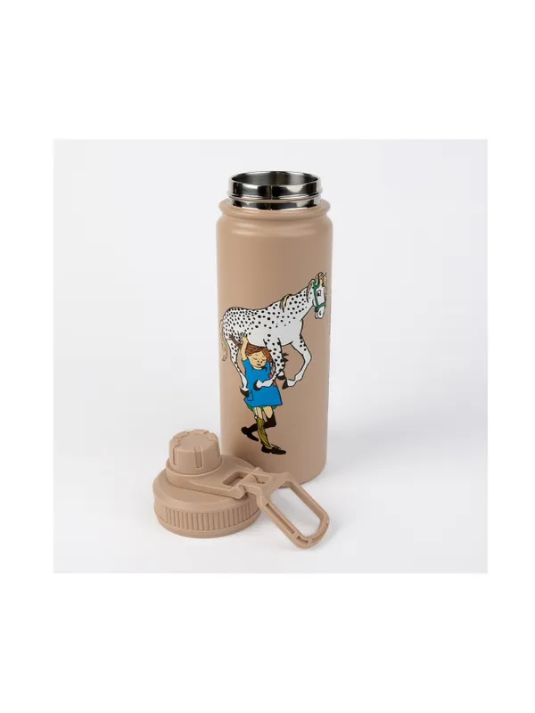 Thermal Bottle Pippi and Her Horse - Beige