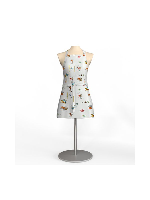 Apron Pippi Longstocking at circus white - Adult