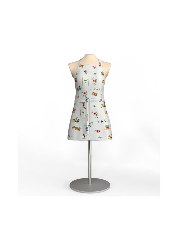 Apron Pippi Longstocking at circus white - Kids
