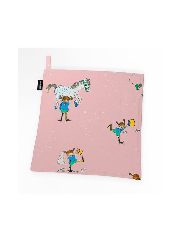 Pot holder Pippi Longstocking with friends - Pink