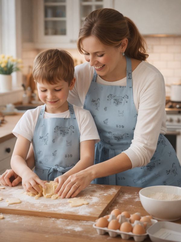 Schürze Pippi Langstrumpf Blau - Erwachsene