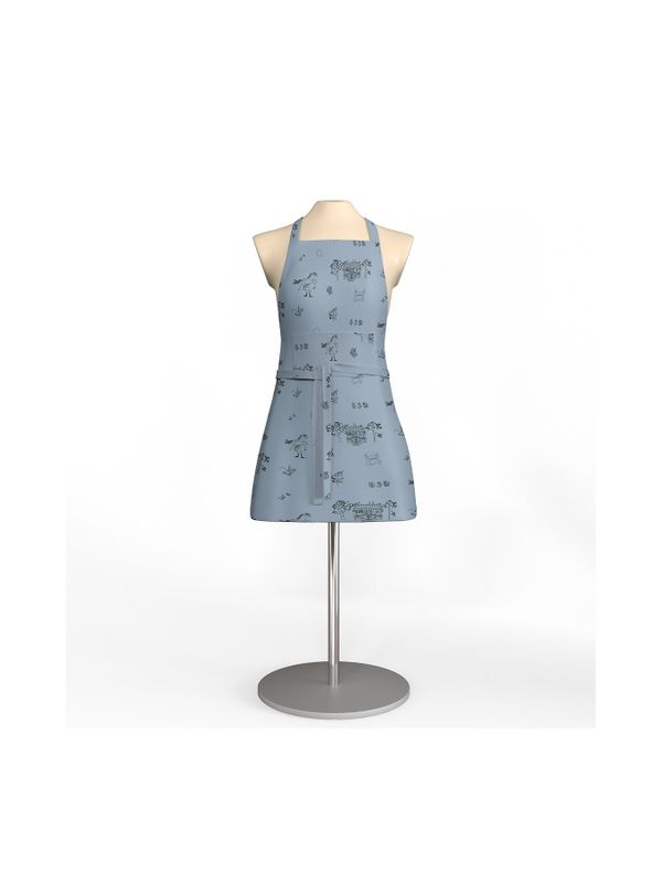 Apron Pippi Longstocking blue - Adult