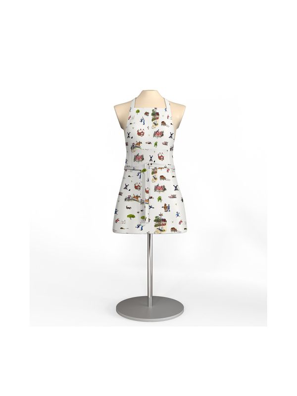 Apron Emil in Lönneberga white - Kids