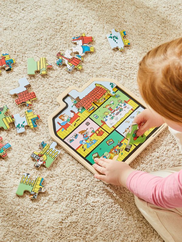 Holzpuzzle Pippi Langstrumpf & Villa Kunterbunt  – 16 Teile