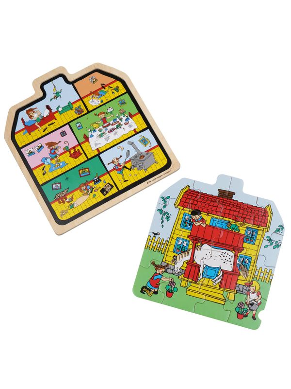 Holzpuzzle Pippi Langstrumpf & Villa Kunterbunt  – 16 Teile