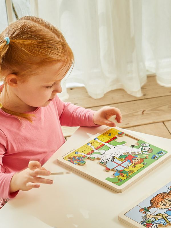 Puzzle Pippi Longstocking & Lilla Gubben - 16 pieces