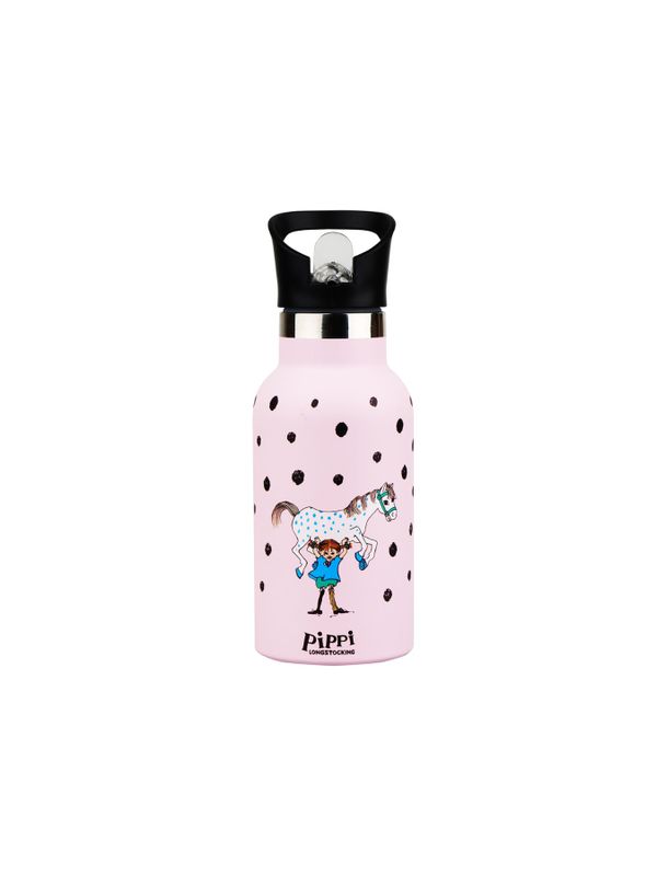 Trinkflasche Pippi Langstrumpf Punkte – Rosa