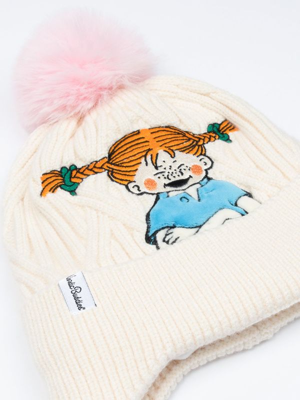 Beanie Pippi Longstocking - White