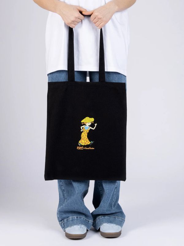 Totebag Pippi Longstocking tiger- black