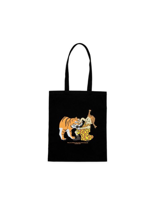 Totebag Pippi Longstocking tiger- black