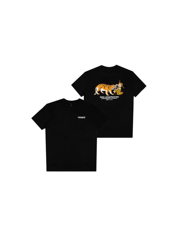 T-shirt Pippi Longstocking tiger - Black