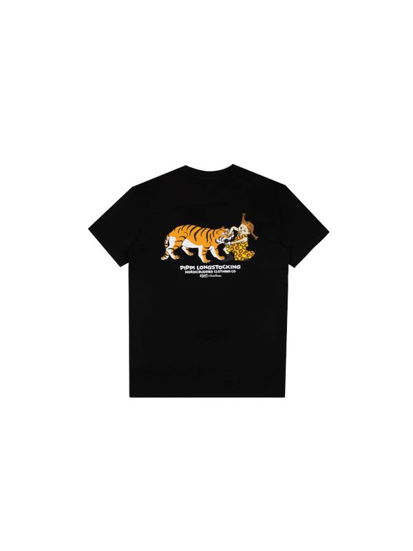 T-shirt Pippi Longstocking tiger - Black
