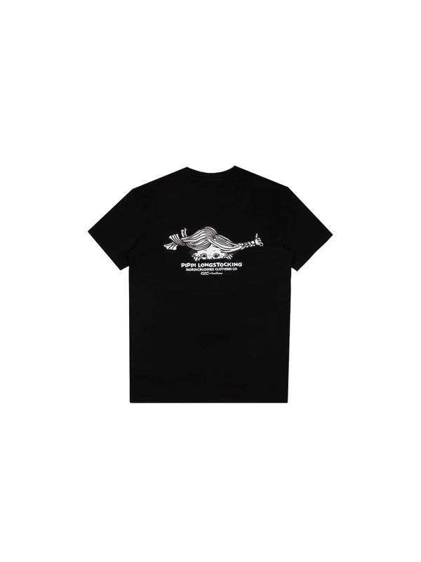 T-shirt Pippi Longstocking looking - Black